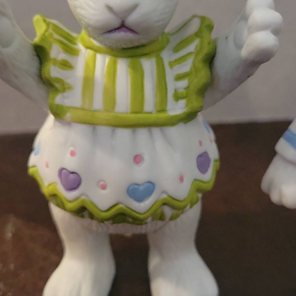 Department 56 Vintage 1984 Jointed Andy Mandy Easter Bunny‎ Rabbit Bisque in box - Picture 6 of 16
